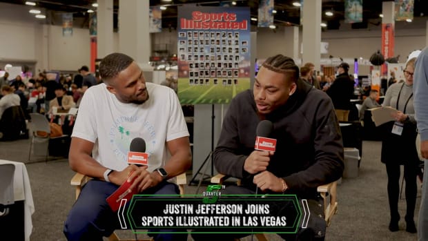 Justin Jefferson from Radio Row at the Super Bowl